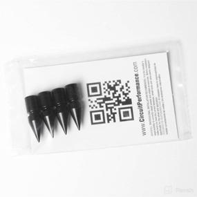 img 1 attached to 💥 Circuit Performance VC6 Series Black Aluminum Spike Valve Stem Caps - 4 pcs Set