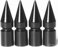 💥 circuit performance vc6 series black aluminum spike valve stem caps - 4 pcs set логотип