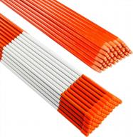 50 pack 48in tingyuan driveway markers w/ reflective tape & fiberglass snow stakes логотип