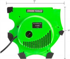 img 3 attached to OEM TOOLS OEM24878 Portable Mechanic'S Blower Fan, 1200 CFM Max., 3 Speed Motor, Includes (2) 11 Amp Grounded Plugs With Over Current Protection, Green