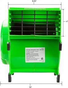 img 2 attached to OEM TOOLS OEM24878 Portable Mechanic'S Blower Fan, 1200 CFM Max., 3 Speed Motor, Includes (2) 11 Amp Grounded Plugs With Over Current Protection, Green