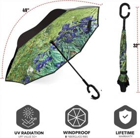 img 1 attached to Upside Down Inverted Umbrella With C-Shaped Handle - Waterproof, Windproof, And Anti-UV For Men And Women By SIEPASA
