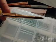 img 1 attached to Saviland 16 Size Kolinsky Acrylic Nail Brush - Pure Kolinsky Hair, Bronze Gold Glitter Handle For Professional Acrylic Application DIY Home Salon review by Darin Brooks