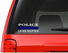 img 1 attached to 👮 Police Lives Matter Vinyl Decal Sticker for Car Window - Thin Blue Line M17 Cop Sheriff Trooper