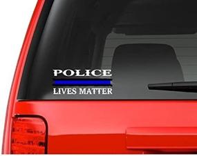 img 2 attached to 👮 Police Lives Matter Vinyl Decal Sticker for Car Window - Thin Blue Line M17 Cop Sheriff Trooper