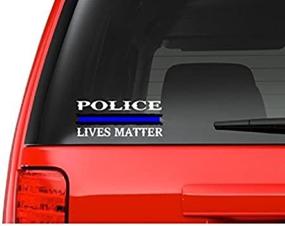 img 4 attached to 👮 Police Lives Matter Vinyl Decal Sticker for Car Window - Thin Blue Line M17 Cop Sheriff Trooper