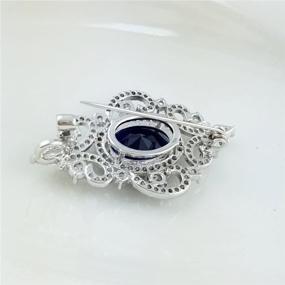 img 1 attached to Elegant Cubic Zirconia Brooch Pendant Pin For Wedding Formal Accessory - SELOVO