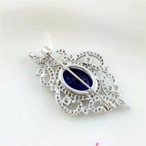 img 2 attached to Elegant Cubic Zirconia Brooch Pendant Pin For Wedding Formal Accessory - SELOVO
