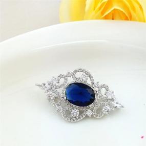 img 3 attached to Elegant Cubic Zirconia Brooch Pendant Pin For Wedding Formal Accessory - SELOVO