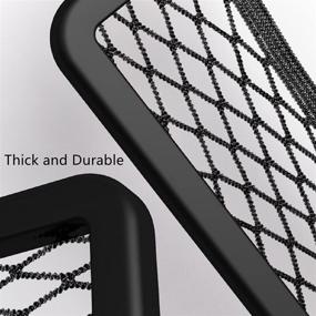 img 1 attached to 🚘 KyMy 4-Piece Car Storage Net Pocket Set - Universal Black Car Net Bag Holders for Phone, Purse Card, with Elastic Nylon Mesh Net Organizer