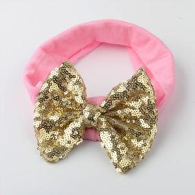 img 1 attached to Baby Girl 2PCS Set Cotton Tulle Sequins Diaper Cover Bloomers Headband