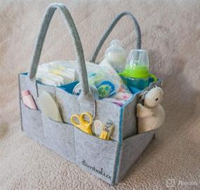 img 1 attached to SimbaLux Baby Diaper Caddy Organizer Diapering