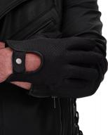 🧤 black leather motorcycle gloves for men logo