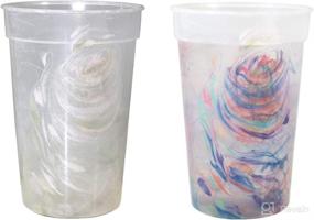 img 2 attached to 🌈 Set of 12 USA-Made 17oz Color Changing Cups with Rainbow Confetti Design – Changes Color with Ice Cold Liquids (Red, Blue, Green, Purple, Orange)