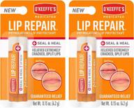 pack of 2 o'keeffe's medicated lip repair seal & heal lip protectant sticks logo
