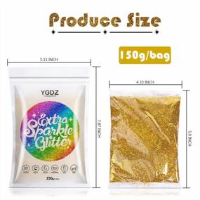 img 3 attached to YGDZ 150G Fine Gold Glitter For Resin Crafts, Nails, Tumblers, Face, Body, Hair, And Skin Decoration With 0.3Mm Size