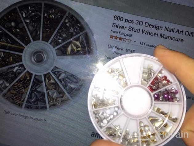img 1 attached to Sleek And Versatile: 600 Silver 3D Nail Art Studs In Various Sizes And Designs For A Glamorous Manicure Experience With EnForten review by Douglas Coronado