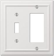 amerelle 94trw continental wallplate, 1 toggle / 1 rocker, cast metal, white, 1-pack logo