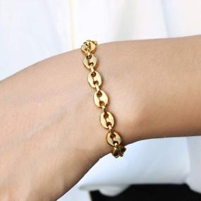 img 3 attached to Stylish Trendsmax Coffee Beans Link Chain Bracelet - Perfect For Both Men And Women!