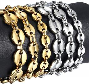 img 1 attached to Stylish Trendsmax Coffee Beans Link Chain Bracelet - Perfect For Both Men And Women!
