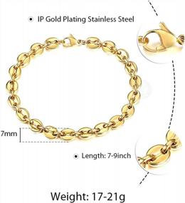 img 2 attached to Stylish Trendsmax Coffee Beans Link Chain Bracelet - Perfect For Both Men And Women!