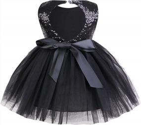 img 4 attached to Sparkle And Shine: Toddler Sequin Party Dress With Lace And Tulle