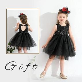img 3 attached to Sparkle And Shine: Toddler Sequin Party Dress With Lace And Tulle