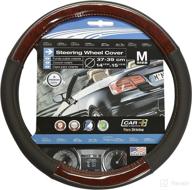 🚗 car+ p505172 steering wheel cover - black with wood grain texture логотип