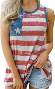 img 4 attached to Women'S USA Patriotic Tank Top - Show Your American Pride With MNLYBABY!