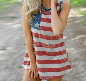 img 2 attached to Women'S USA Patriotic Tank Top - Show Your American Pride With MNLYBABY!