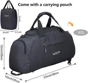 img 3 attached to G4Free 40L 3-Way Duffle Backpack With Shoe Compartment - Versatile Sports Bag For Men And Women - Ideal For Gym, Travel And Luggage Purposes