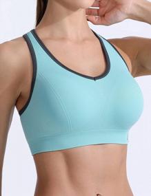 img 3 attached to Women'S Racerback Sports Bra - High Impact Support For Yoga, Gym Workout & Fitness With Padded Seamless Design.