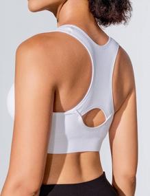 img 2 attached to Women'S Racerback Sports Bra - High Impact Support For Yoga, Gym Workout & Fitness With Padded Seamless Design.