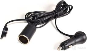 img 4 attached to 🔌 Car Cigarette Lighter Extension Cable Plug with On/Off Switch, Indicator Light, 10A Fuse, 18AWG Cord, 3M/9.8FT Length, 12V/24V (Black)
