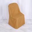 gold linen polyester chair cover slipcover for wedding party event banquet catering - efavormart logo