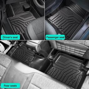 img 1 attached to 🚗 TGBROS Custom Fit Car Floor Mats for Jeep Wrangler 4XE 2021-2022 (Excluding 2 Door and JL Unlimited Models) | All-Weather Floor Mat Liners Front & Rear Row Full Set | Non-Slip TPE Odourless