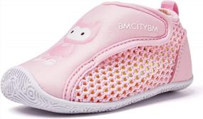 img 4 attached to BMCiTYBM Baby Shoes Boy Girl Infant Sneakers Non-Slip First Walkers 6 9 12 18 24 Months Pink Size 12-18 Months Infant