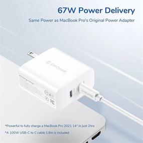 img 3 attached to USB C Charger Syncwire 67W 2-Port PD 3.0 USB C Fast Charger With 1.8M USB-C Cable Travel Foldable Charger For MacBook Pro/Air, IPad Pro, IPhone 14/13/12/11 Series, Galaxy S22, Dell XPS 13, Pixel Etc