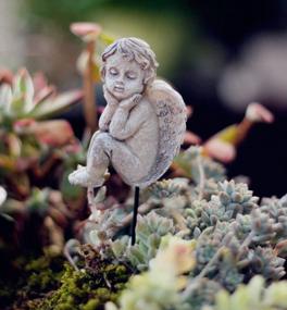 img 2 attached to Add A Touch Of Serenity To Your Garden With MUAMAX Decorative Angel Garden Stakes Collection