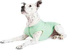 img 4 attached to 🐾 Gold Paw Sun Shield Dog Tee – UV Protection, Anxiety Relief, Wound Care – Foxtail Defense, Alopecia Aid – Machine Washable, All Season – Size 24 – Pistachio