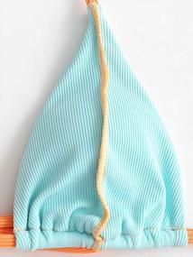 img 1 attached to ZAFUL Polka Dot High Cut Triangle Bikini Set: Stylish Two-Piece Swimsuit For Women
