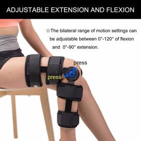 img 1 attached to Hinged Knee Brace ROM Post OP Knee Post OP Immobilizer Brace Leg Braces Orthopedic Patella Knee Brace Knee Immobilizer Brace Support Orthosis, Adjustable For Left Leg And Right Leg(D003L)