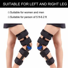 img 3 attached to Hinged Knee Brace ROM Post OP Knee Post OP Immobilizer Brace Leg Braces Orthopedic Patella Knee Brace Knee Immobilizer Brace Support Orthosis, Adjustable For Left Leg And Right Leg(D003L)