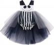 halloween cutie: adorable infant girl romper with halter bowknot and tutu dress logo