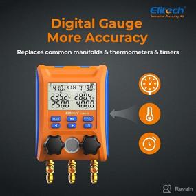 img 2 attached to Elitech LMG-10 HVAC Digital Manifold Gauge with 2-Way Valve and Thermometer Clamps