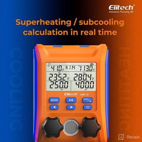 img 1 attached to Elitech LMG-10 HVAC Digital Manifold Gauge with 2-Way Valve and Thermometer Clamps