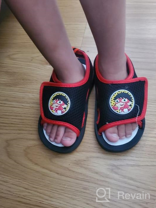 img 1 attached to Get Your Boy Ready for Adventure 👦 with Ryan's World Mesh Sandals - Sizes 5-12! review by Marc Farrell