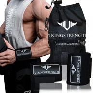 поддержка запястья vikingstrength для тяжелой атлетики, кроссфита, бодибилдинга и фитнеса. наручные бинты высшего качества для облегчения боли и восстановления. ремешок на запястье, используемый всеми спортсменами, для мужчин и женщин + приложение v-strength workout логотип