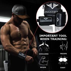 img 1 attached to Vikingstrength Wrist Brace Support For Weight Lifting, Crossfit, Bodybuilding And Fitness. Premium Quality Wrist Wraps For Pain Relief And Recovery. Wrist Strap Used By All Athletes, For Men And Woman + V-Strength Workout App