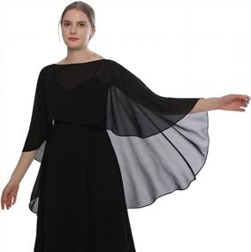 img 4 attached to Lightweight Chiffon Capelets For Women - Elegant Shawl Wraps And Sheer Capes To Elevate Your Formal Dressing!